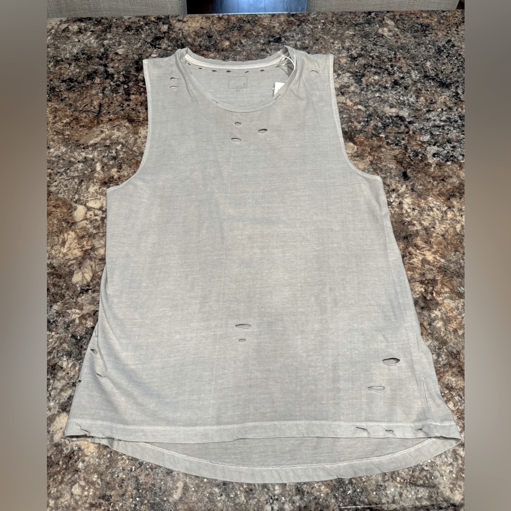 Distressed Gray Tank Top